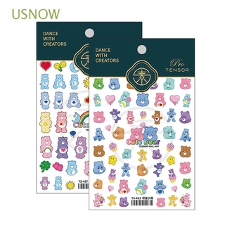 Usnow สติ๊กเกอร์ลายหมีน่ารัก 5 D Diy สําหรับตกแต่งเล็บ 1 ชิ้น