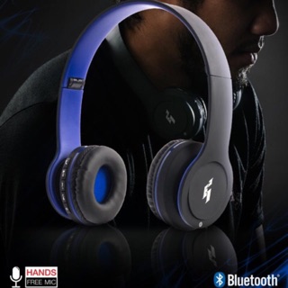 GEARMASTER หูฟัง ระบบ Bluetooth สีน้ำเงิน