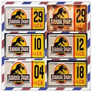 ป้ายสัญลักษณ์ Jurassic Park รูปหมู สําหรับตกแต่งผนัง | Explorer # 04# 05# 29 # 10# 12# 18 | ป้ายทะเบียนโลหะ พิมพ์ลาย