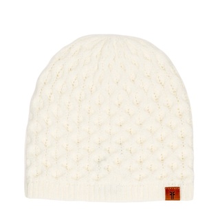 พร้อมส่ง ของแท้ FRYE Knit Textured Beanie - White Acrylic