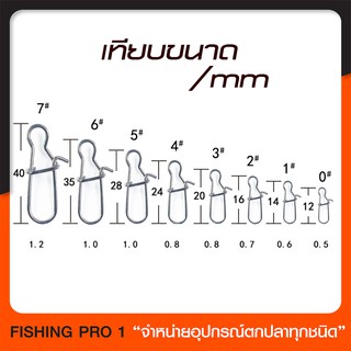 กิ๊ปตีเหยื่อปลอม กิ๊ปตกปลา 1 ซอง 10 ตัว กิ๊บ fishing pro1 กิ๊ฟตีเหยื่อปลอม