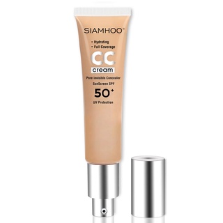 CC Cream 3in1 ซีซีครีม SIAMHOO Foundation พร้อม Spf 50+ เหมาะกับทุกสภาพผิว 3in1รองพื้น คอนซีลเลอร์ และครีมกันแดด45ml.