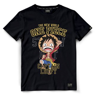 เสื้อยืดผ้าฝ้ายพิมพ์ลาย เสื้อยืดครอป เสื้อยืดวันพีช One Piece LUFFY-969 (มี 3 สี)