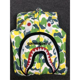 [พรีออเดอร์] BAPE Hong Kong Central opening Limited Camo Shark  Full-Zip Hoodie