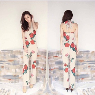 Playsuit สกรีนลายกุหลาบ