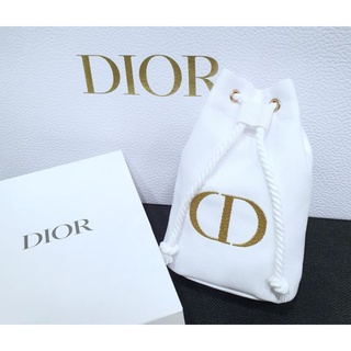 🔥ใหม่ล่าสุด🔥 แท้💯% กระเป๋าเครื่องสําอางค์ทรงจีบ หูรูด Dior พร้อมกล่อง