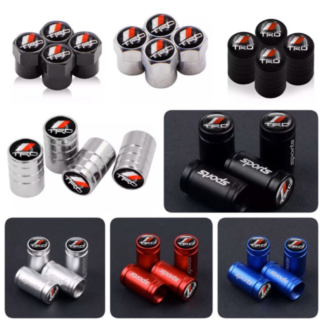 จุ๊บลม TRD,Toyota (1 ชุดมี 4 ชิ้น) Valve cap ราคา ถูกที่สุด ดีลบีเคเค