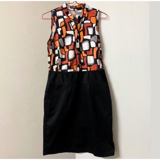 ZEIN black-orange dress เดรส