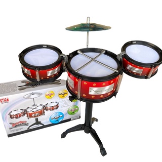 Drum set children ของเล่นกลองชุดเด็ก ถอดประกอบได้ กลองชุดไซส์กลาง 3 ใบ