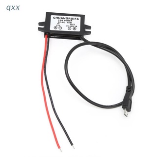 [Qxx] อะแดปเตอร์โมดูลแปลงรถยนต์ Dc 12V To 5V Micro Usb Output 3A 15W