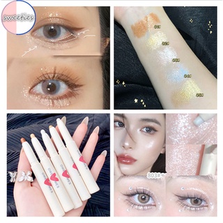 [sweet] woman fashion retro waterproof Pearlescent Silkworm Glitter Double-headed Brightening Eye Pen Makeup