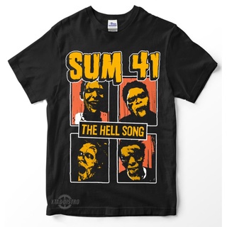 Sum41 THE HELL SONG เสื้อยืดลําลอง แขนสั้น พิมพ์ลายวง sum 41 สไตล์พังก์ เรียบง่าย Blink182S-5XL