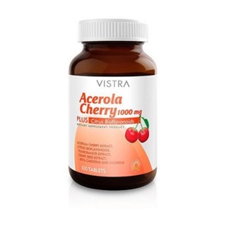 VISTRA Acerola Cherry 1000 mg วิสทร้า อะเซโรลาเชอรี่ 45เม็ด