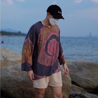 เสื้อมัดย้อมคอผ่าแขนยาว #MudsecodeSS