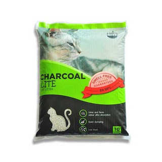 Charcoal Sand Lite ทรายแมว สีเขียว 10 ลิตร