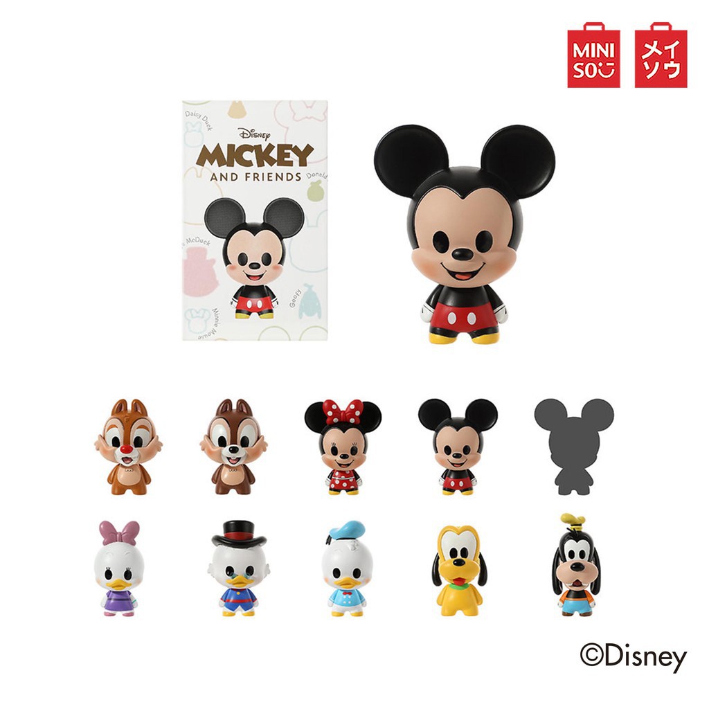 [เลือกแบบได้] MINISO กล่องสุ่ม โมเดล Mickey Mouse Family Figures Mystery box Blind box มิกกี้ มินนี่ โดนัลด์ เดซี่ พลูโต