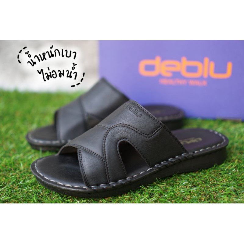 ส่งฟรีไม่ง้อโค้ด(ของแท้พร้อมกล่อง รีวิว มั่นใจได้เลย)SIZE39-45 รองเท้าสุภาพบุรุษแบบสวมDeblu รหัสM6301-2 งานเย็บพื้น