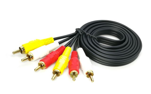 สายเอวี ภาพและเสียง AV 3ออก3 (RCA) เอวี ขาวเหลืองแดง เสียบทีวี กล่องดิจิตอล