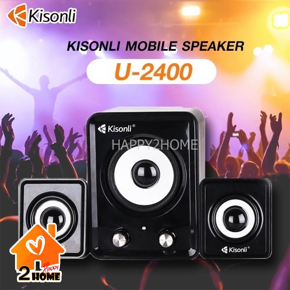 ลำโพง KISONLI MOBILE SPEAKER U-2400 ลำโพงคอม USB