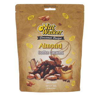 นัทวอล์คเกอร์อัลมอนด์คาราเมลรสกาแฟ 120กรัม Nut Walker Almond Caramel Coffee Flavor 120 g.