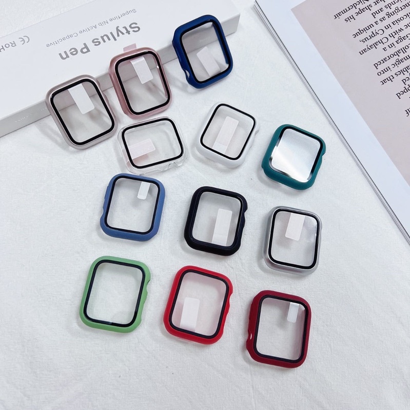 เคส iwatch 7654321SE สำหรับ iwatch + ฟิลม์กระจกในตัว เคสกระจก ขนาด38MM/40MM/42MM /44mm .ใช้สำหรับ Ap