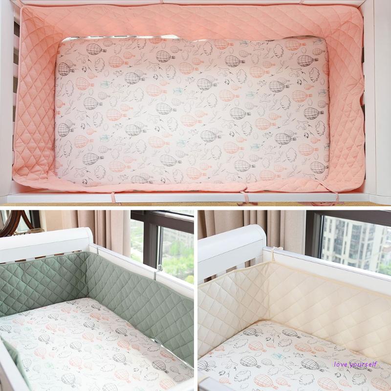 Baby Bed Bumper Detachable Newborn Crib Around Cot Protector Kids Room Decor