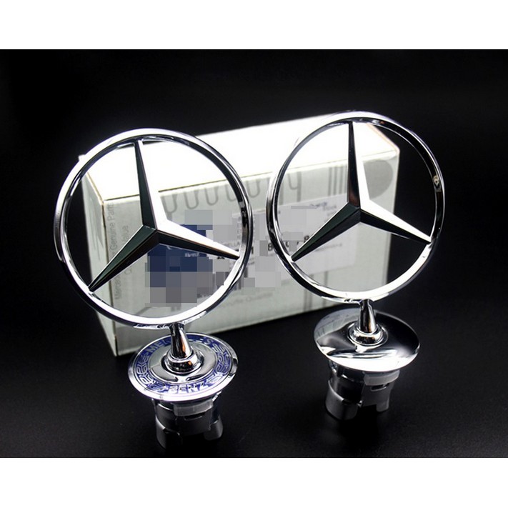 โลโก้ เบนซ์ ดาวลอย อะไหล่เดิม งานโลหะ โลโก้ฝากระโปรง Star Hood Silver Logo Emblem For Mercedes-Benz 