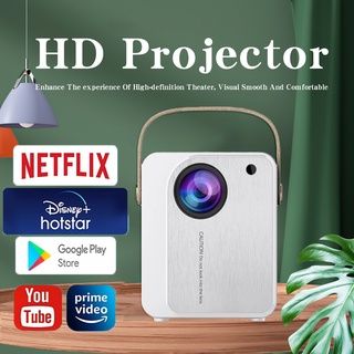 🔥พร้อมส่ง🔥 โปรเจคเตอร์ โปรเจคเตอร์มินิ Y9 Projector Full HD Android WIFI 1080P รองรับเสียง AI เเท้ๆ สว่างสุด รับประกัน5