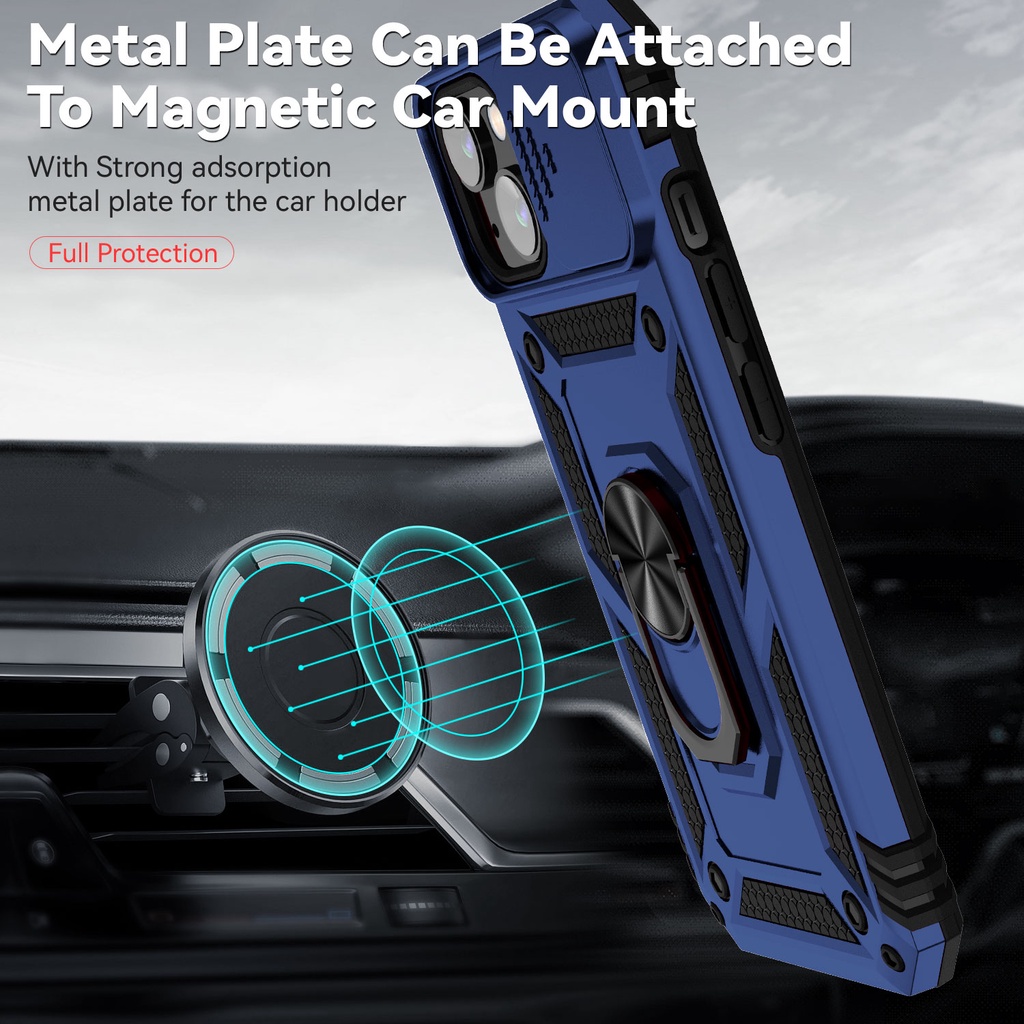 Armor Shockproof Phone Case For iPhone 14 13 12 11 Pro Max Magnetic ...