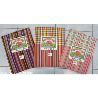 ผ้าขาวม้า(ผ้าทอบ้านไร่ จังหวัดราชบุรี) ขนาด 90 x 200 รหัส SRB62