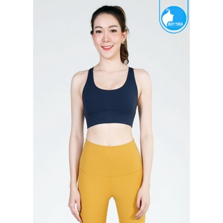 สปอร์ตบรา บราโยคะ บราออกกำลังกาย IBY - Yoga Sport Bra Light Support Blend - Navy Blue