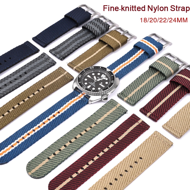 สายนาฬิกาข้อมือไนล่อน กันน้ํา 18/20/22/24 มม. ปลดเร็ว สายรัดข้อมือกีฬา สร้อยข้อมือ ผู้ชาย ผู้หญิง เปลี่ยนสายนาฬิกา
