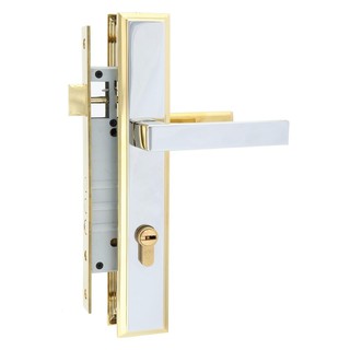 มือจับ MORTISE MUL-T-LOCK 2001 สีทอง มือจับประตู MORTISE LOCK MUL-T-LOCK 2001 GOLD อุปกรณ์ประตู ประตู หน้าต่าง