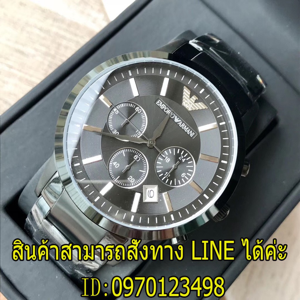 Emporio Armani Classic Chronograph Stainless Steel - Black Men's watch AR2453I