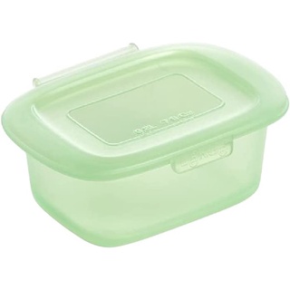 Direct from Japan Lekue Storage Container, Capacity 200ml, Can Be Cooked, Platinum Silicone, Microwave Compatible, Reheatable, Reusable Silicone Box, Lekue [Regular Japanese Product] Soft Green