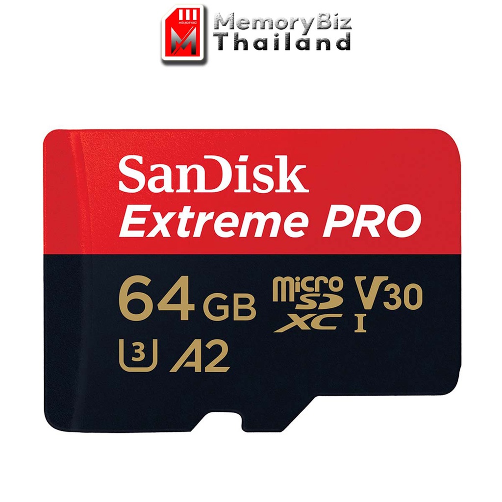 SanDisk Extreme Pro Micro SD Card SDXC 64GB Speed R/W 170/90MB/s (SDSQXCY_064G_GN6MA) เมมโมรี่ การ์ด GoPro8 GoPro9 Drone