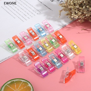 Ewone คลิปพลาสติก ขนาดเล็ก คละสี สําหรับเย็บผ้า 20 ชิ้น