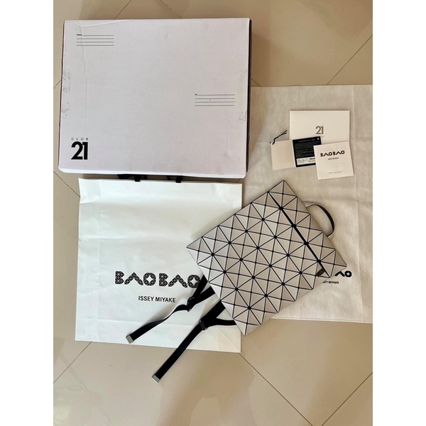 BaoBao Issey Miyake Flat Backpack Matte Light Grey