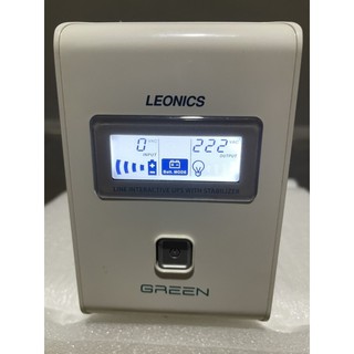 UPS (เครื่องสำรองไฟ) LEONICS GREEN 800VA 400W พร้อมแบตเตอรี่ใหม่ สินค้าพร้อมใช้งาน รับประกัน 1 เดือน