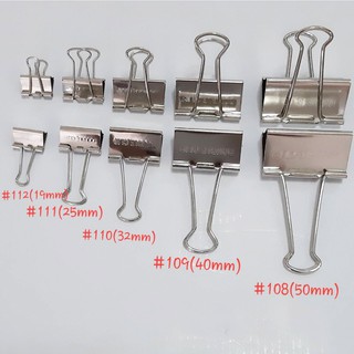 คลิบหนีบ สีเงิน เล็ก กลาง ใหญ่ (1 กล่อง 12 ชิ้น)