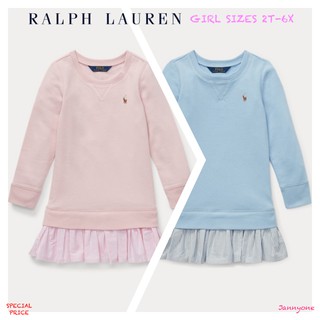 RALPH LAUREN FRENCH TERRY DRESS ( GIRLS SIZE 2-6X )