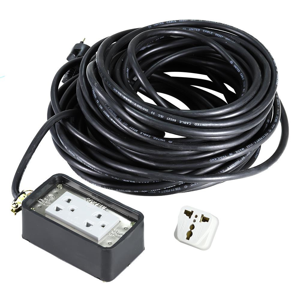 บล็อคยาง 2x4 พร้อมสาย VCT 3x1.5 20ม.