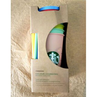 Starbucks แก้ว Reusable Cold Cup เปลี่ยนสี 24oz.  ของแท้