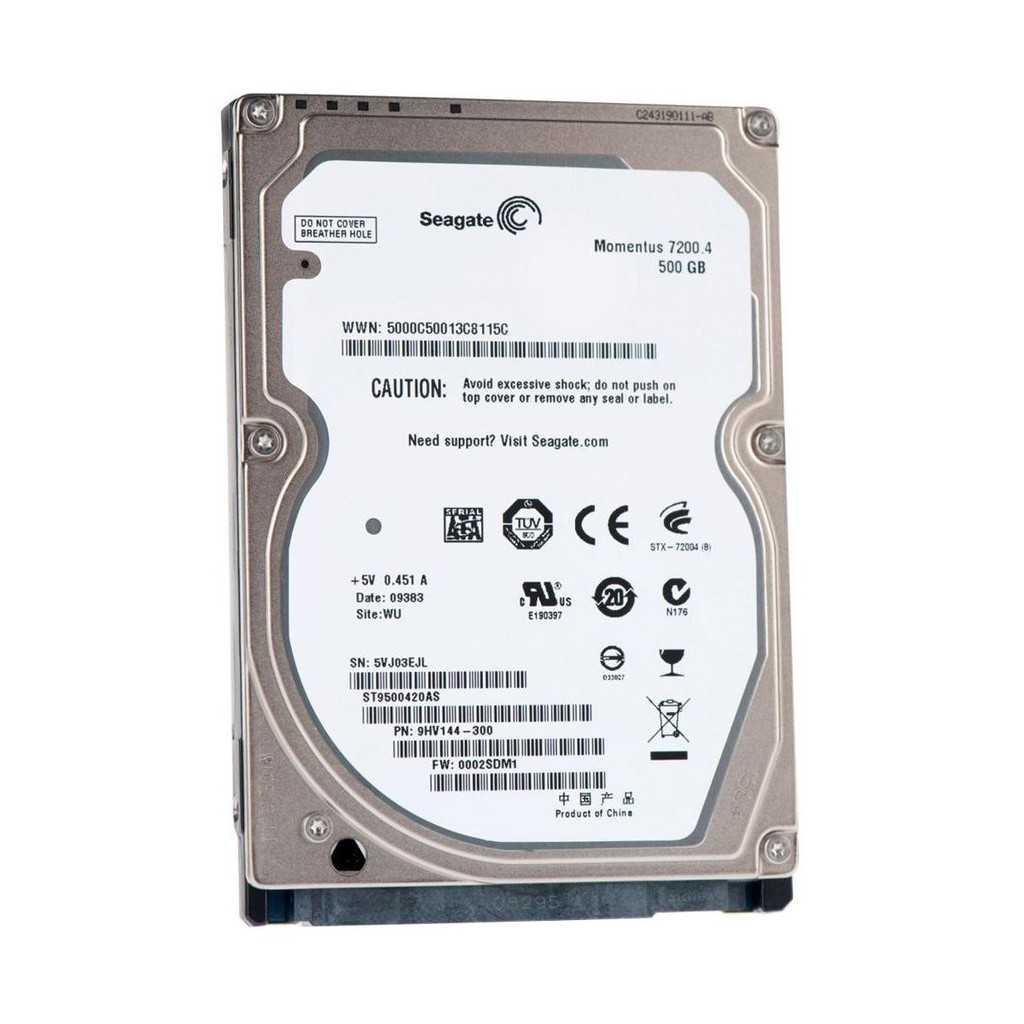 Harddisk HDD Notebook 500GB. SATA  SEGATE  มือสอง สภาพสวย ผ่านการทดสอบเรียบร้อย