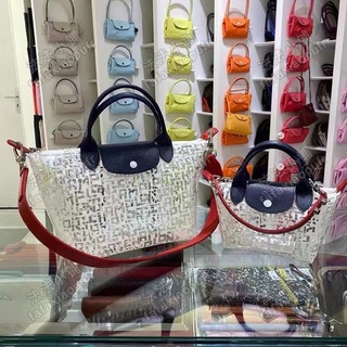 Original authentic /Longchamp counter with the same 20-year-old new transparent one-shoulder slung portable jiaozi bag