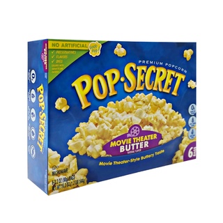 POP-SECRET ไมโครเวฟป๊อปคอร์น รสมูฟวี่ 540g (90g X 6) EXP :01.11.23