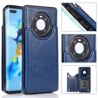 เคสโทรศัพท์มือถือหนังกระเป๋าสตางค์หนังสําหรับ Huawei Mate 20 Mate 30 Mate 40 Pro Lite