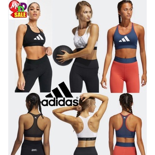 Adidas - ใหม่ สปอร์ตบราซัพพอร์ตปานกลาง แทรกผ้าตาข่าย มีฟองน้ำ DONT REST 3 BAR BRA GL0591 GM2834 GM6181 GL0579 GM6180