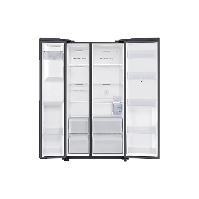SAMSUNG ตู้เย็นไซด์บายไซด์ (Side By Side) 21.8 คิว รุ่น RS64T5F01B4/ST Family Hub, 616 L RS64T5F01B4