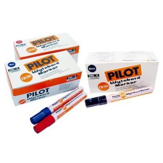 ปากกาไวท์บอร์ด PILOT ปากกลม สีน้ำเงิน, แดง, ดำ